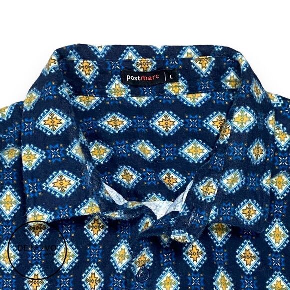 POSTMARC Men’s Long Sleeves Button-Up Shirt Size Large Multicolor - Picture 2 of 6